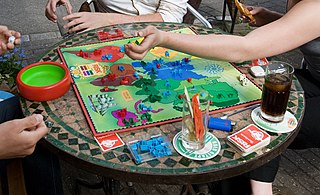 <i>Risk</i> (game) Grand-strategy board game with the goal of conquering the world