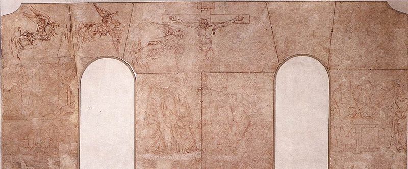 File:Andrea del castagno, sant'apollonia, parte superiore, sinopia.jpg