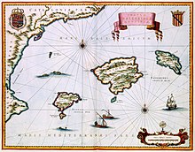 Islas Baleares en un mapa del siglo XVII