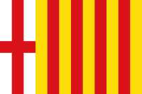 Flaga używana przed uzyskaniem autonomii przez Aragonię