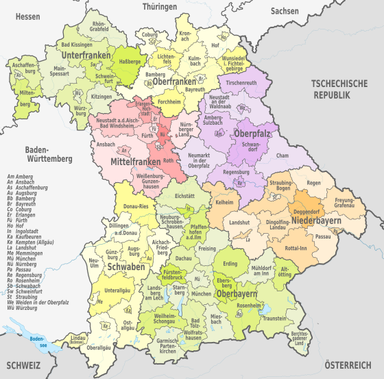 gebietsreform bayern karte Landkreise In Bayern Wikipedia gebietsreform bayern karte