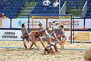 Deutsch: Beachhandball Europameisterschaften 2019 (Beach handball Euro); Tag 6: 7. Juli 2019 – Spiel um Platz Drei, Frauen, Kroatien-Niederlande 0:2 (14:23, 20:22) English: Beach handball Euro; Day 6: 7 July 2019 – Women's Bronze Medal Match – Croatia-Netherlands 0:2 (14:23, 20:22)