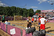 Deutsch: Beachhandball bei den Olympischen Jugendspielen 2018; Tag 7, 13. Oktober 2018; Jungen, Finale – Portugal-Spanien 1:2 English: Beach handball at the 2018 Summer Youth Olympics at 13 October 2018 – Boys Gold Medal Match – Portugal-Spain 1:2