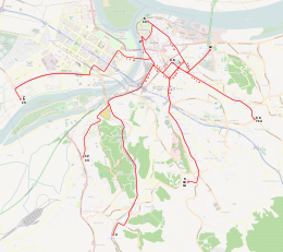 Belgrade tramway network map.svg