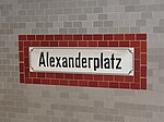 Sign in the underground-station of Alexanderplatz