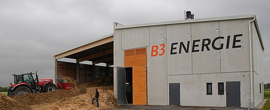 Installation de chauffage collectif fonctionnant à la biomasse (bois broyé) en Autriche