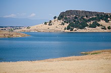Black Butte Lake is the largest impoundment of Stony Creek and is the boundary between the upper and lower parts of the watershed.