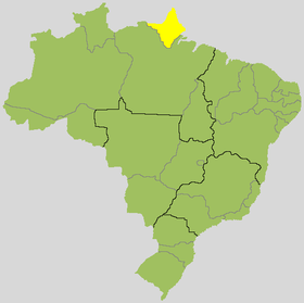 Localização do estado do Amapá