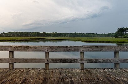 Bridge over Mousam River, Parson's Beach, Kennebunk, Maine, US