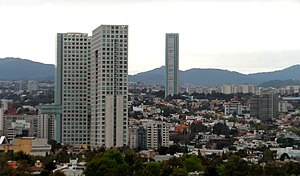 Vista da área urbana de Cuajimalpa de Morelos.