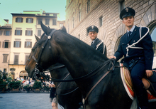 Mounted Polizia Locale in Piazza della Signoria in Florence (Italy) Cavalli Firenze Polizia.png