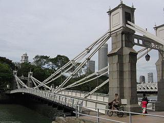 <span class="mw-page-title-main">Cavenagh Bridge</span> Suspension bridge crossing the Singapore River