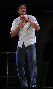 Chayanne performing at the Nokia Theatre in Grand Prairie, Texas, United States