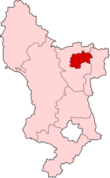 Shown within Derbyshire