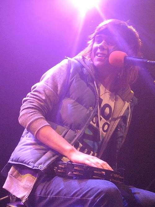 Christofer Drew performing with Never Shout Never in 2009