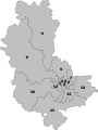 Français : Carte des circonscriptions du Rhône et la métropole de Lyon depuis la réforme de 2010.