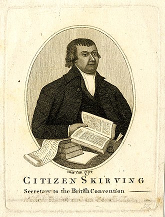 Citizen Skirving, Secretary to the British Convention. A tried patriot and an honest man Citizen Skirving, Secretary to the British Convention. A tried patriot and an honest man. (BM 1937,1108.87).jpg