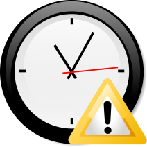 File:Clock and warning.svg