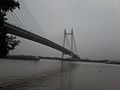 Cloudy afternoon view of Vidyasagar Bridge from Prinsep ghat.jpg