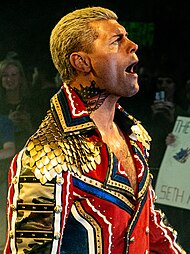 In the main event of WrestleMania XL Night 2, Cody Rhodes won his first world title by beating Roman Reigns for the Undisputed WWE Universal Championship. Cody Rhodes 2024.jpg