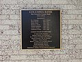 Columbia County Bank plaque