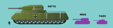 Comparison of Landkreuzer P 1000 Ratte, Maus and Tiger tanks.png