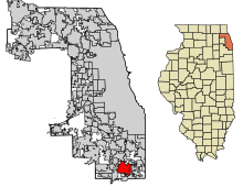 Cook County Illinois Incorporated and Unincorporated areas Chicago Heights Highlighted.svg