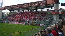 La coreografia della curva Furlan nella finale dei play-off della Serie D 2016-2017 Triestina-Virtus Vecomp Verona.