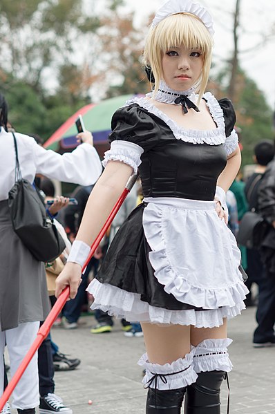 File:Cosplayer of maid Saber, Fate-stay night at CWT45 20170204a.jpg