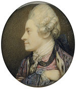 Richard Cosway's self-portrait in miniature, c. 1770