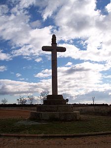 Croix sur le chemin de Saint-Jacques-de-Compostelle en Espagne.