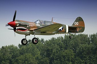 Самолёты Curtiss P-40 Warhawk (Киттихаук) пришли в полк в октябре 1943 года.