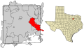 Dallas County Texas Incorporated Areas Mesquite highighted.svg