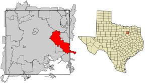 Kart over Mesquite, Texas