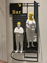 De Bar; deel van een serie. Metaal, hout, kunsthars en verf, 2017