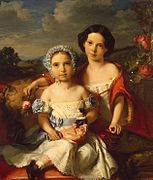 Vital Jean De Gronckel - Portrait de deux enfants
