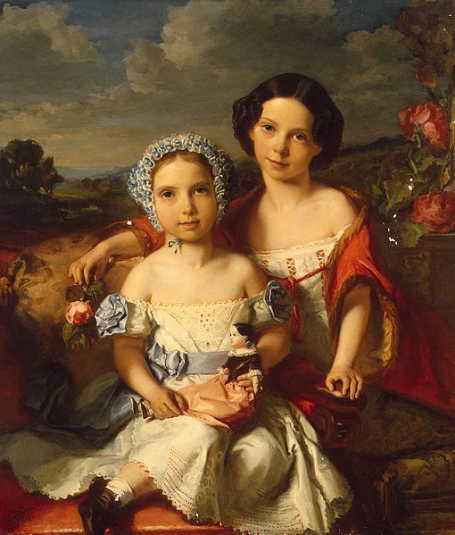 File:De Gronckel - Portrait of Two Children 1849.jpg