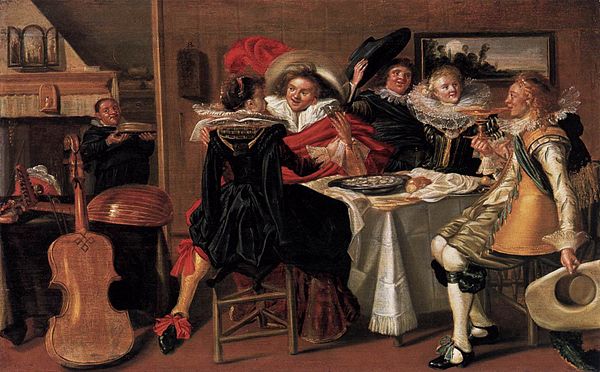 Dirck Hals, Merry Company at Table, 1627–29