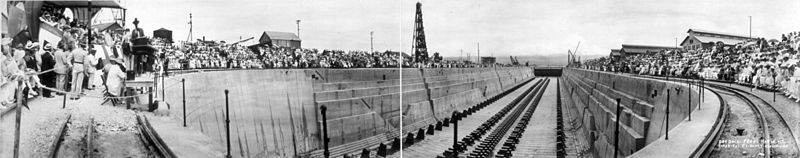 File:Dry Dock No 1 opening Pearl Harbor 1919.jpg