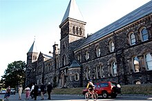 The East Wing was swiftly restored after suffering extensive fire damage in 1890. Eastwing-universitycollege-toronto.jpg