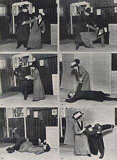 Suffrajitsu Womans self-defence technique