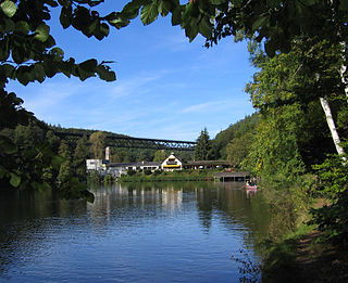 Eiswoog lake in Rhineland-Palatinate, Germany