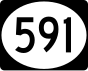 Markierung des Puerto Rico Tertiary Highway 591