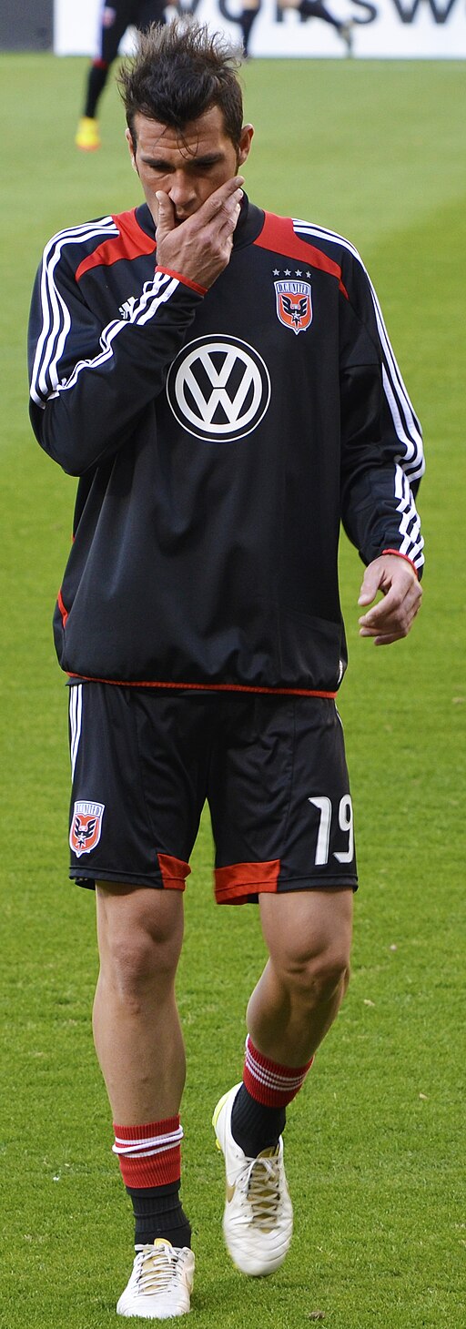 Emiliano Dudar warming up.