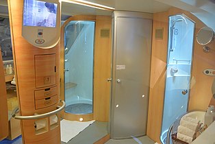 Emirates A380's shower and spa