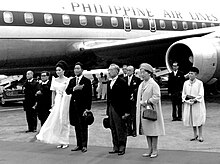 Marcos with Japanese Emperor Hirohito in 1966 Emperor Hirohito in Philippines 1966.jpg