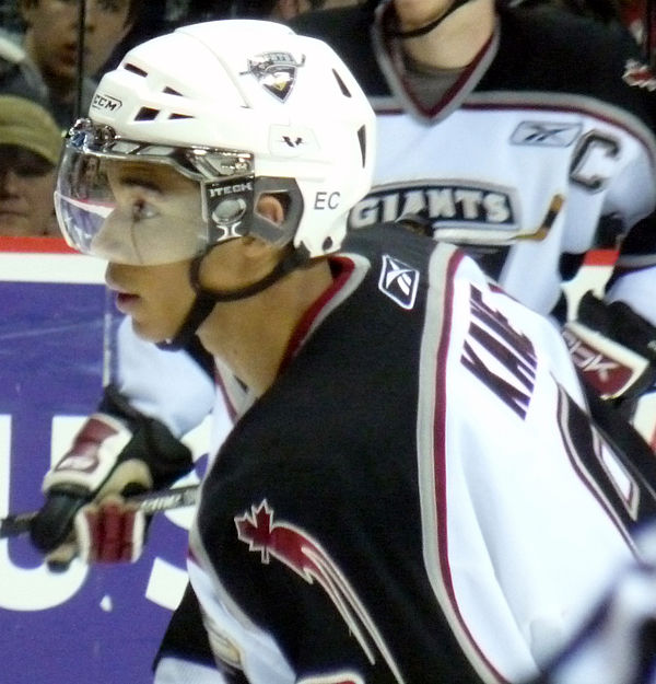 Evander Kane was selected fourth overall by the Atlanta Thrashers.
