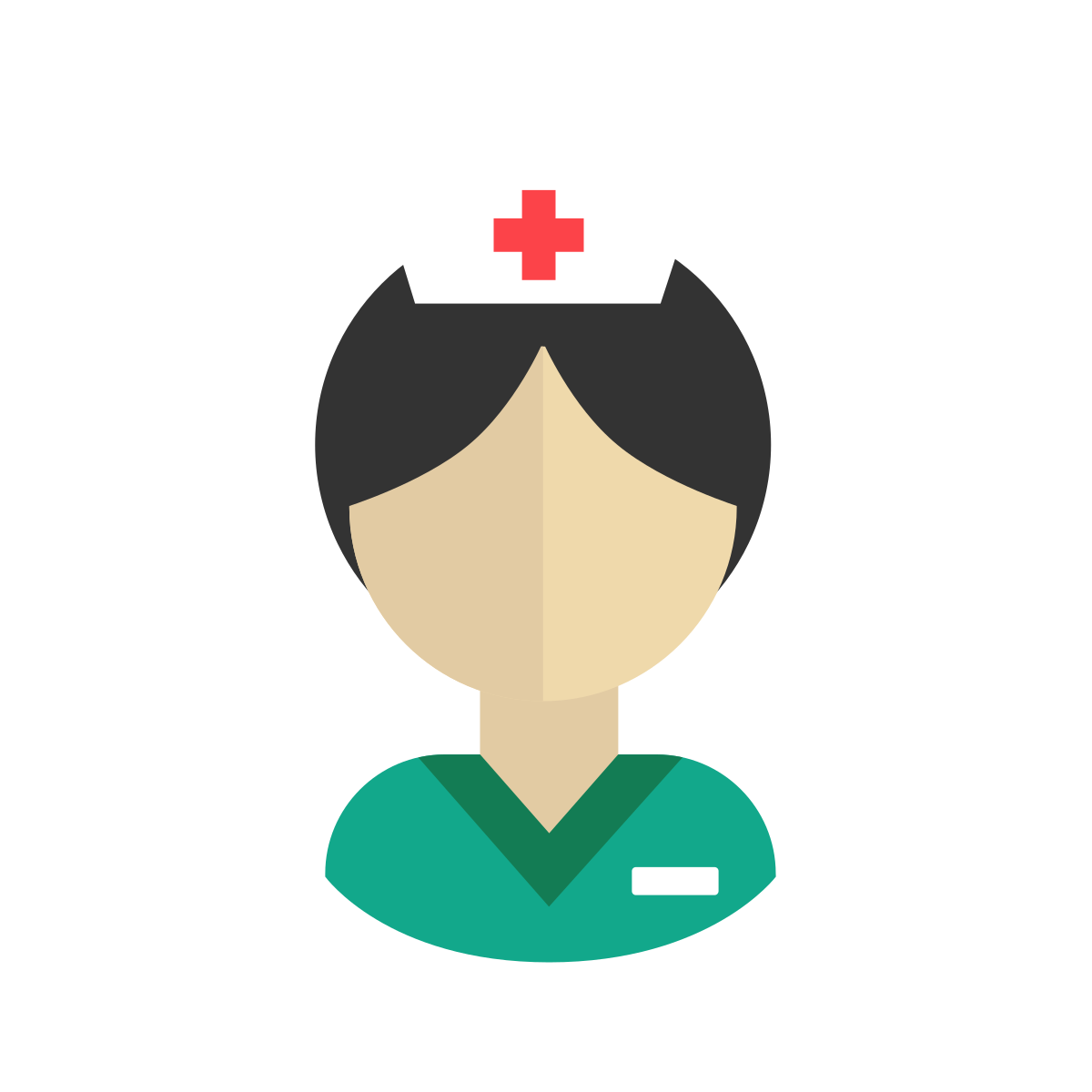 Download File Female Medical Nurse Flat Icon Vector Svg Wikimedia Commons