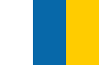 Flag of the Autonomous Community of the Canary Islands. Flag ratio: 2:3 Flag of the Canary Islands (simple).svg