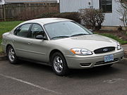 Ford Taurus, introduced in 1985 Ford Taurus (2005) (photograph by Theo, 2006).jpg